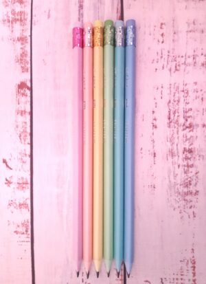 Lapiz grafito colores pastel