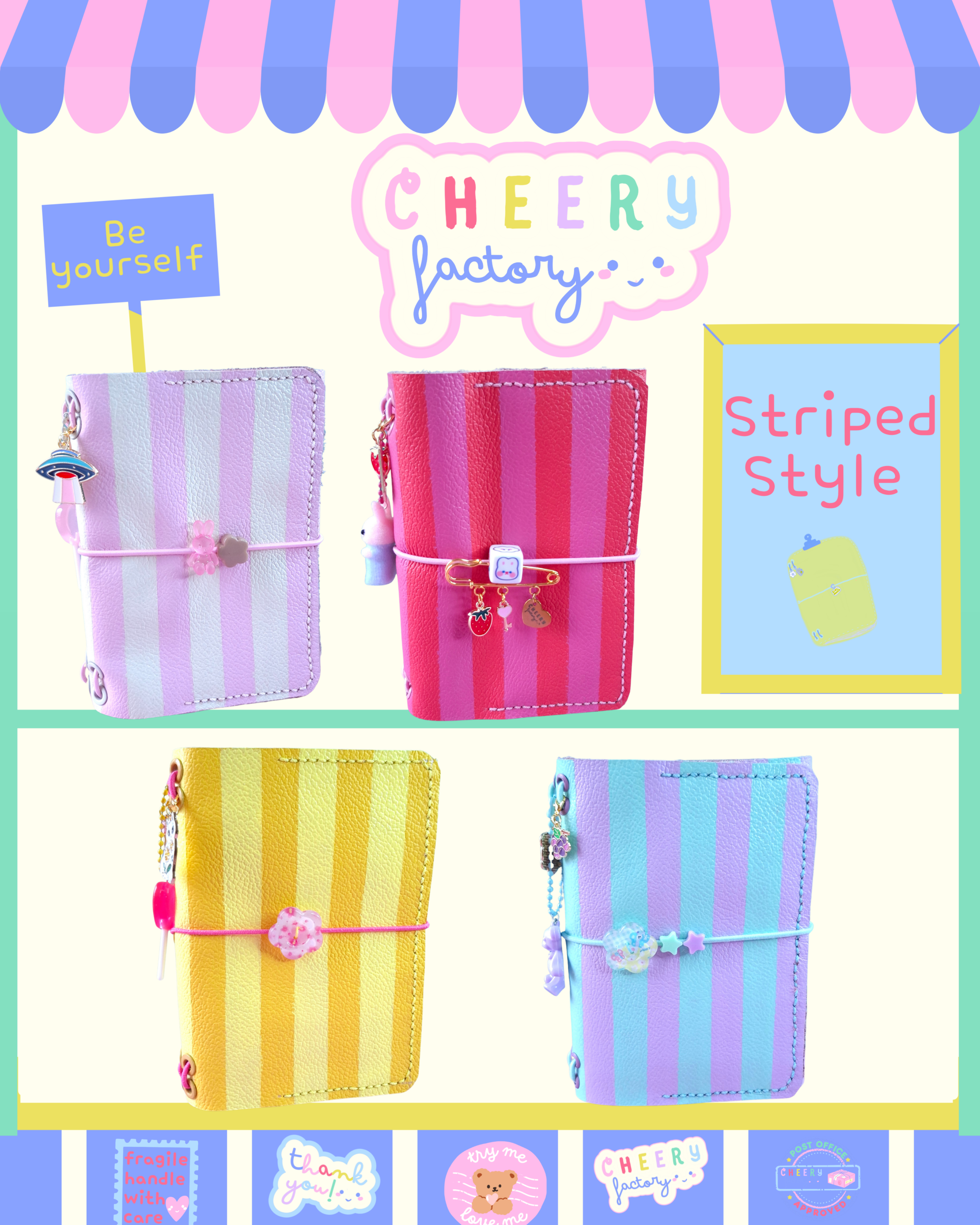 Folio Happy Striped Special Edition (9 x 18 cm)