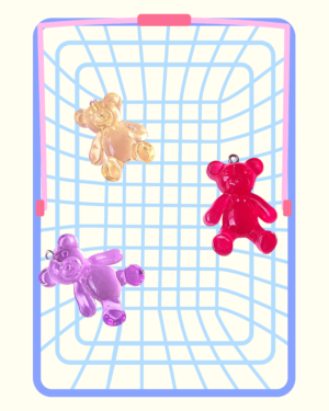 Charms X Dije Teddy Bear Traslucido