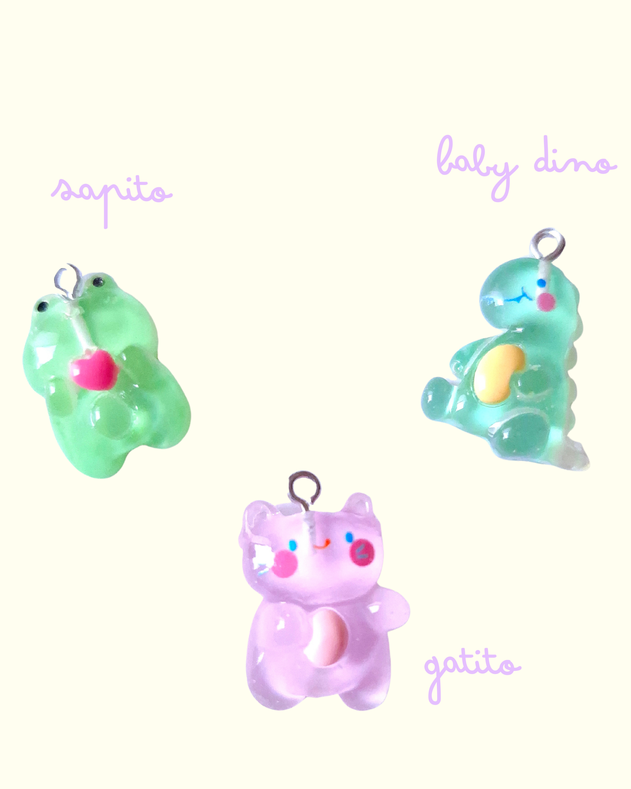 Charms X Dije Figuras Kawaii Traslucidas - Imagen 2