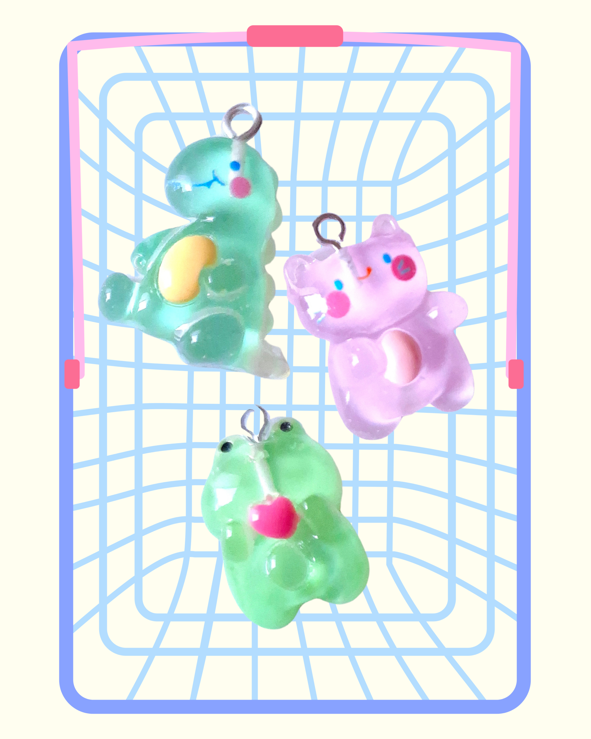 Charms X Dije Figuras Kawaii Traslucidas