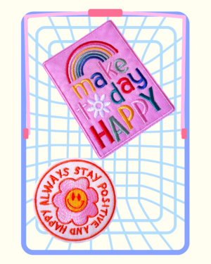 Parche Bordado Happy Words