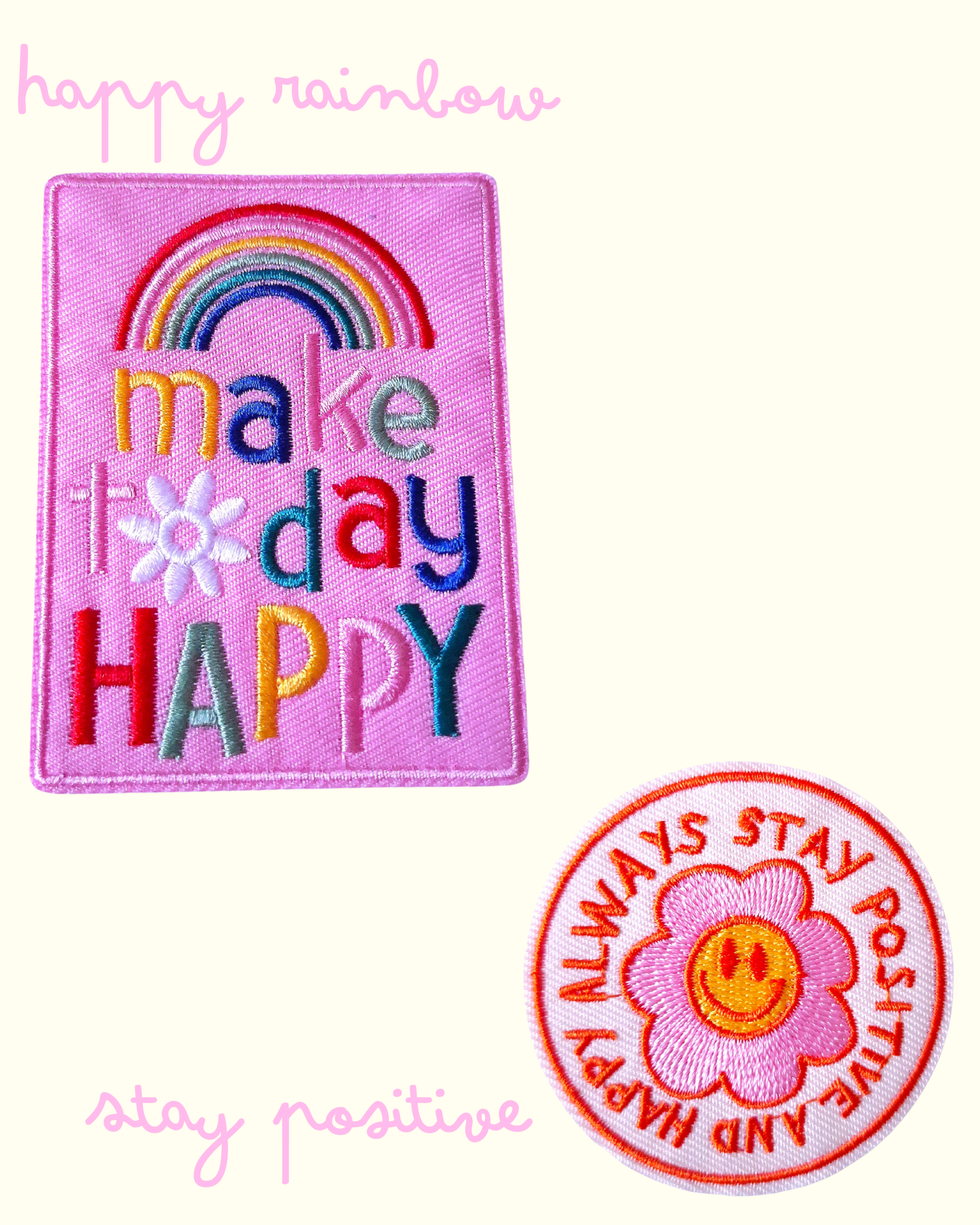 Parche Bordado Happy Words - Imagen 2